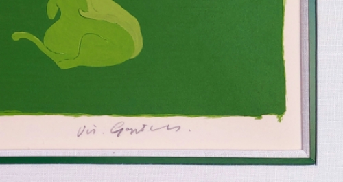 Vic Gentils met een gesigneerde litho