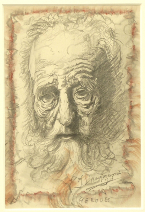 Portret van Herodes van C. Snoeijerbosch Nederlandse autodidact