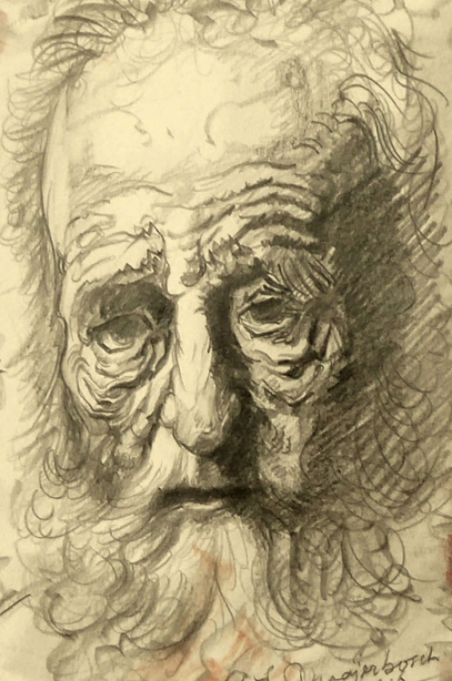 Een potloodtekening van Cornelis Johannes Snoeijerbosch