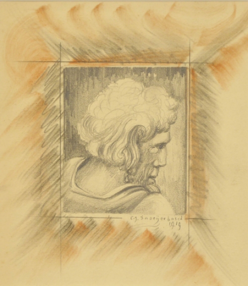 Een potloodtekening van Cornelis Johannes Snoeijerbosch uit 1919
