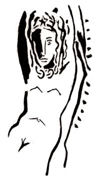 Jan Vanriet met een ets uit 1998