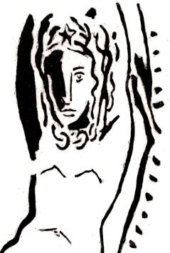 Ets van de hedendaagse kunstenaar Jan Vanriet