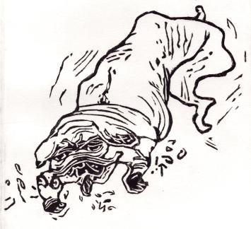 Ets van de hedendaagse kunstenaar Jan Vanriet