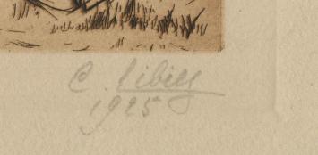 Ets uit 1925, werken op het veld