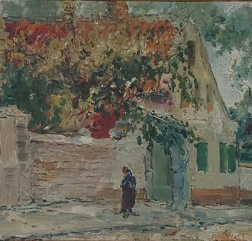 Schilderij door de Belgische kunstschilder René Clarot