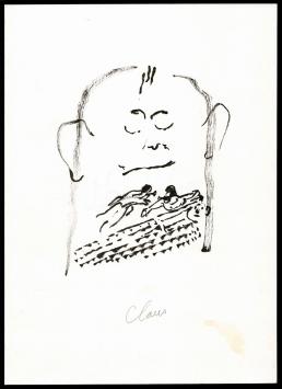 Tekening van Hugo Claus kopen, een Belgische kunstenaar