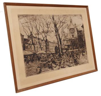 Ets, mensen op de Brusselse markt
