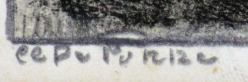 Clément De Porre  met een ets