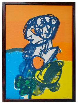 Gesigneerde litho van Jan Cobbaert