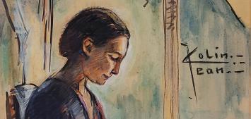 Aquarel, keukenwerk
