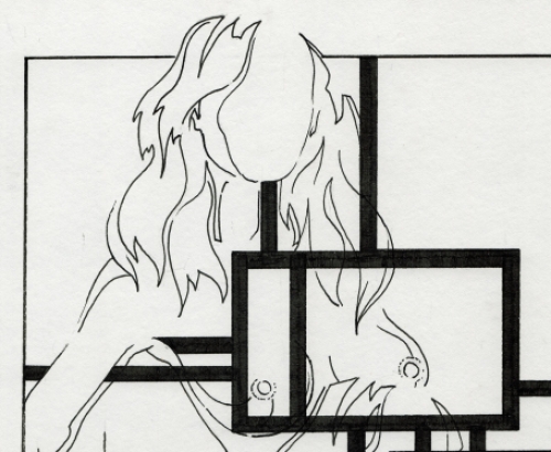 Collage uit 1989 van de Belgische kunstenaar Eugène Eechaut kopen