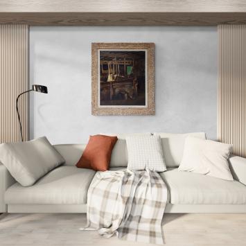 Intérieur d'une étable