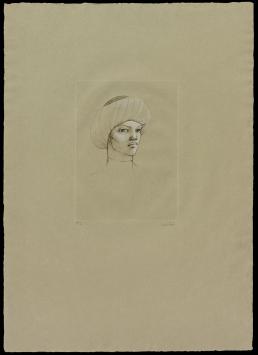 Droge naald ets van L. Fini kopen, ingekleurd