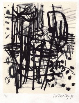 Zeefdruk Bert Schierbeek - Corneille. Een schedel vol stem.