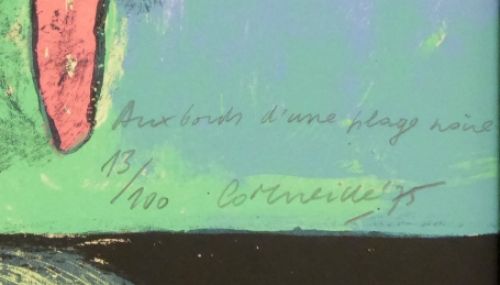 Originele getekende Litho van Corneille