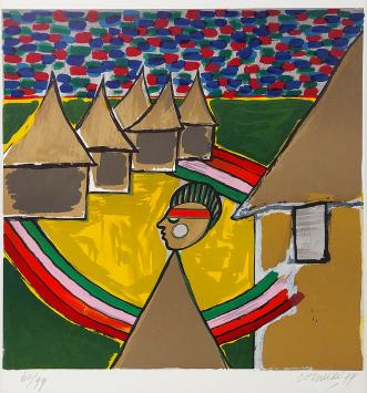 Lithograph Corneille, genummerd en gesigneerd