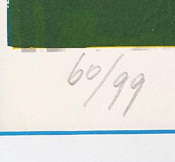 Litho van de kunstenaar Corneille in een kader