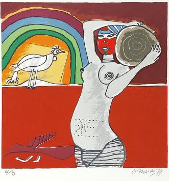 Lithograph Corneille, genummerd en gesigneerd