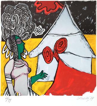 Lithograph Corneille, genummerd en gesigneerd