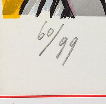 Litho van de kunstenaar Corneille in een kader