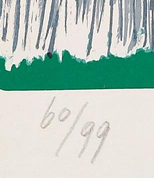 Litho van de kunstenaar Corneille in een kader