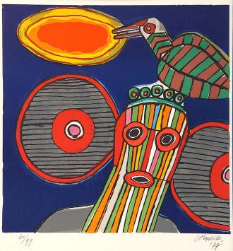 Lithograph Corneille, genummerd en gesigneerd