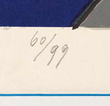 Litho van de kunstenaar Corneille in een kader