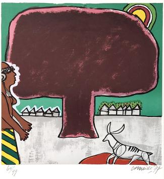 Lithograph Corneille, genummerd en gesigneerd