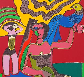 Litho uit 1991 van Corneille