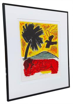 Rode dame bij de palmboom 1986  17/200