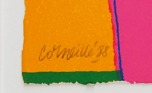 Litho le chat jaune van Corneille uit 1977