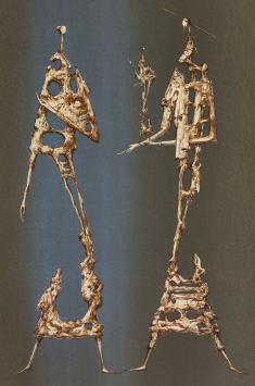 Kunstenaar Remy Cornelissen met een gesigneerde litho