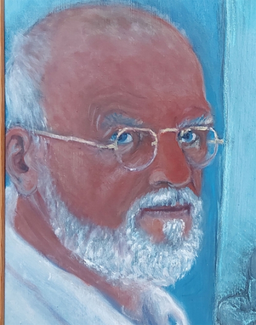 Portret van de Nederlandse kunstenaar Cornel Snels