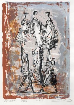 Kleine gesigneerde litho van Remy Cornelissen
