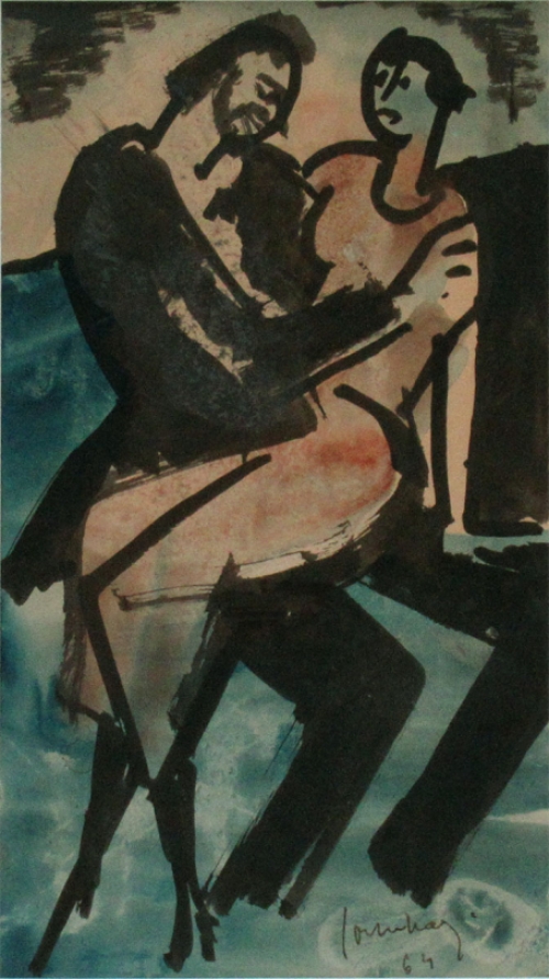 Painting from Charles Counhaye from 1964