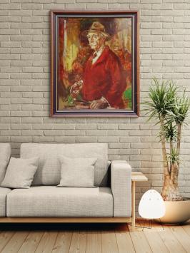 De kunstschilder aan het werk