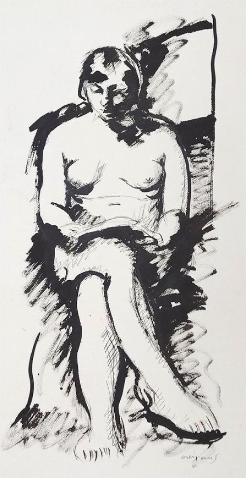 Inktdrawing from the Catalan artist Pere Creixams