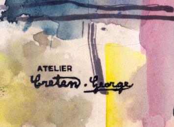 Kunstwerk op papier van Georges Creten
