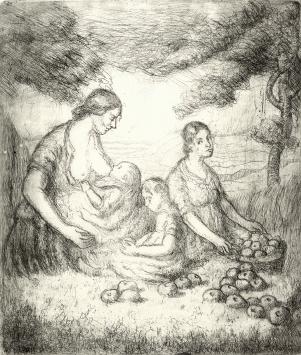 Romantische ets van George Creten  kopen