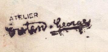 Kunstwerk op papier van Georges Creten