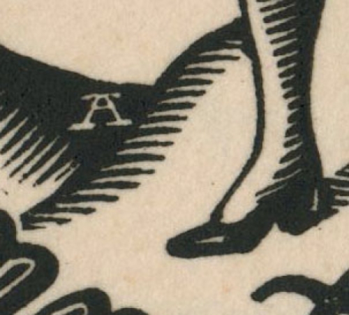 Belgische kunstenaar Désiré Acket met een grafisch werk