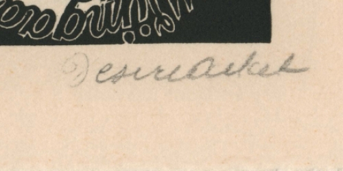 Ex Libris van de Belgische kunstenaar Désiré Acket