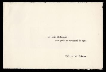 Originele gesigneerde ets van D. Baksteen