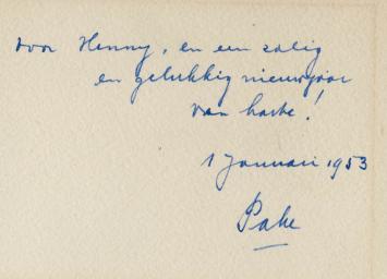 Wenskaart, In de Kempen 1953