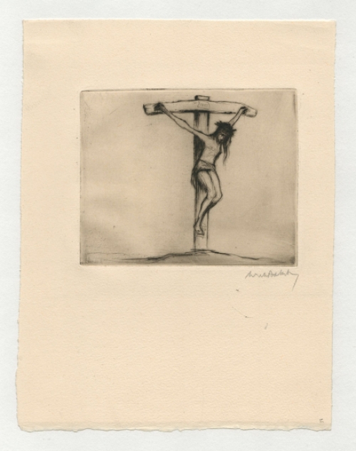 Dirk Baksteen met een originele ets