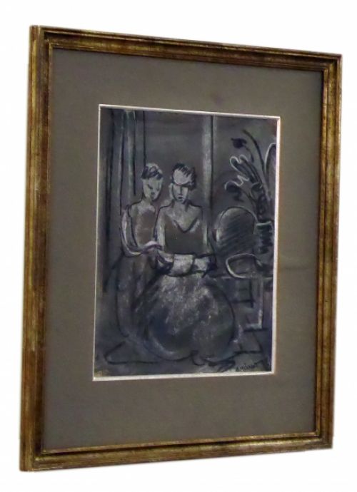 Dessin expressionniste du peintre français André Missant