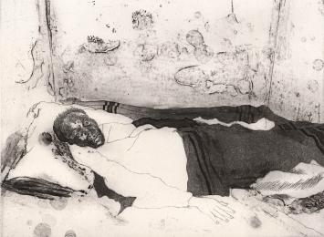 Peetermans  met een ets uit 1981