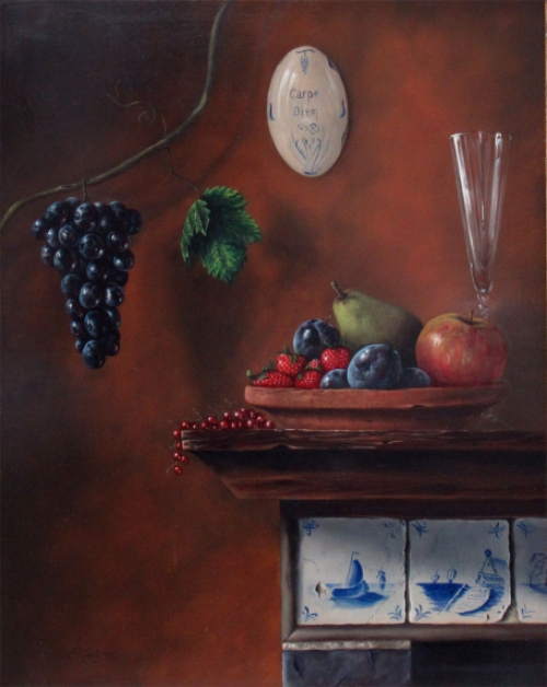 Stilleven van de Belgische kunstschilder Danny Vlaminck 