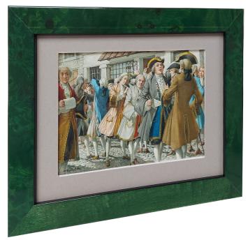 Gouache, Bank John Law, rue Quincampoix in Parijs, 1718