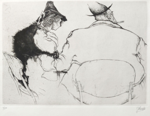 Belgische tekenaar en etser Jules De Bruycker